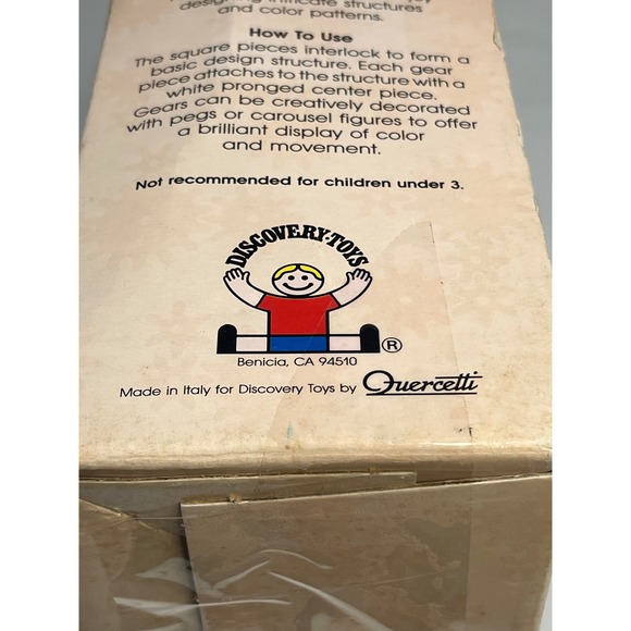 Discovery toys Gears Go Round vintage 101 pc building toy QUERCETTI Italy 4-8 yr - Picture 13 of 13